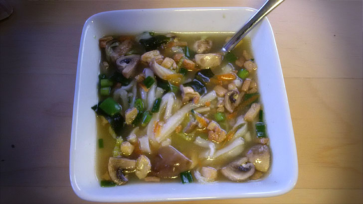 Vegan Miso Udon soup.